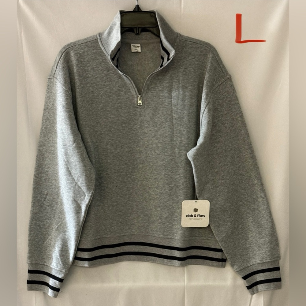 Ebb & Flow Gray Women's Quarter-Zip Sweatshirt